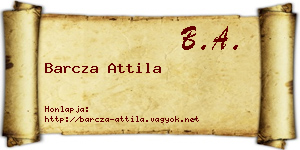 Barcza Attila névjegykártya
