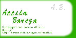attila barcza business card